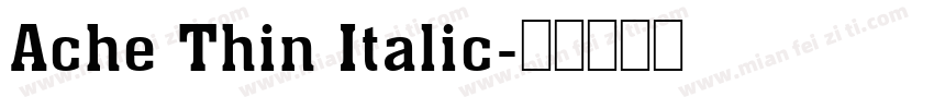 Ache Thin Italic字体转换